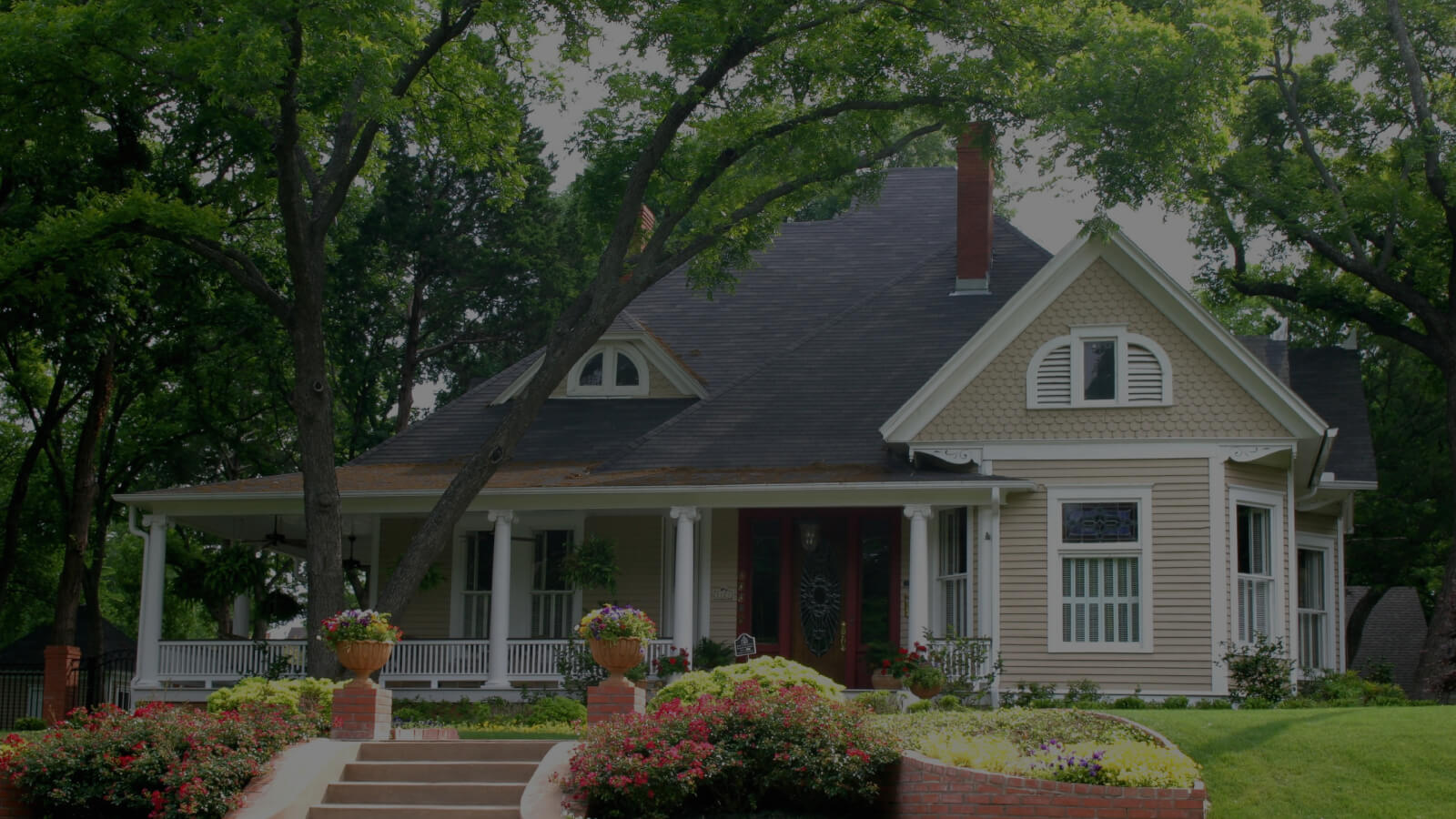 A walkable city district with independent businesses